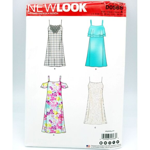 Simplicity Pattern D0568 A Size US 8-18 Misses 6 Dresses in One Sewing Uncut - Picture 1 of 2